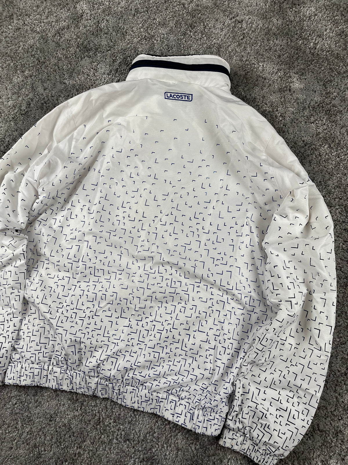 Chaqueta deportiva Lacoste vintage años 2000 "Blanco/Azul" (M)