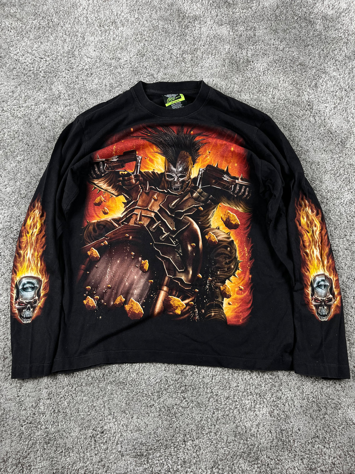 Rock Eagle Longsleeve Y2K Graphic "Black" (L)