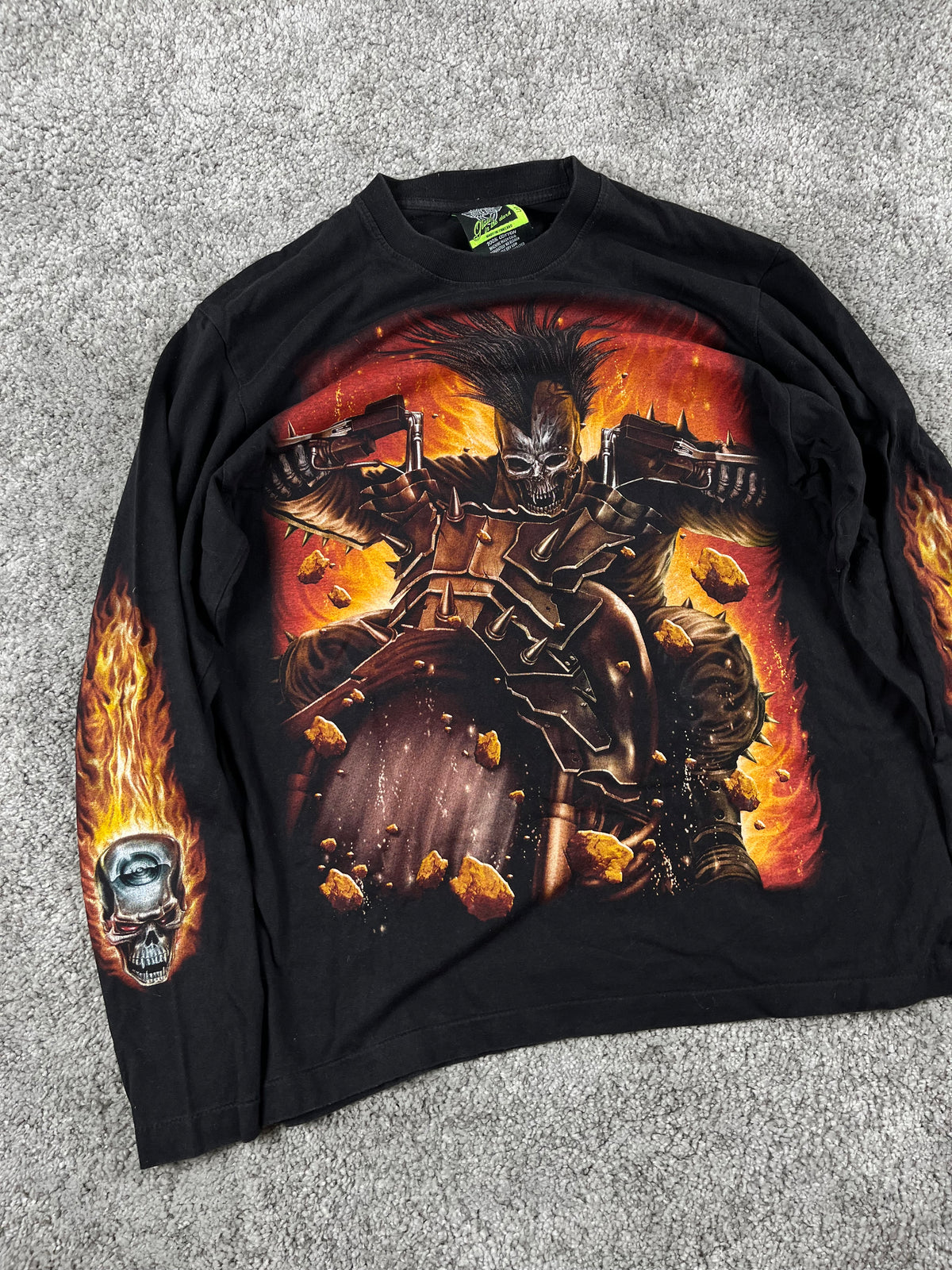 Rock Eagle Longsleeve Y2K Graphic "Black" (L)