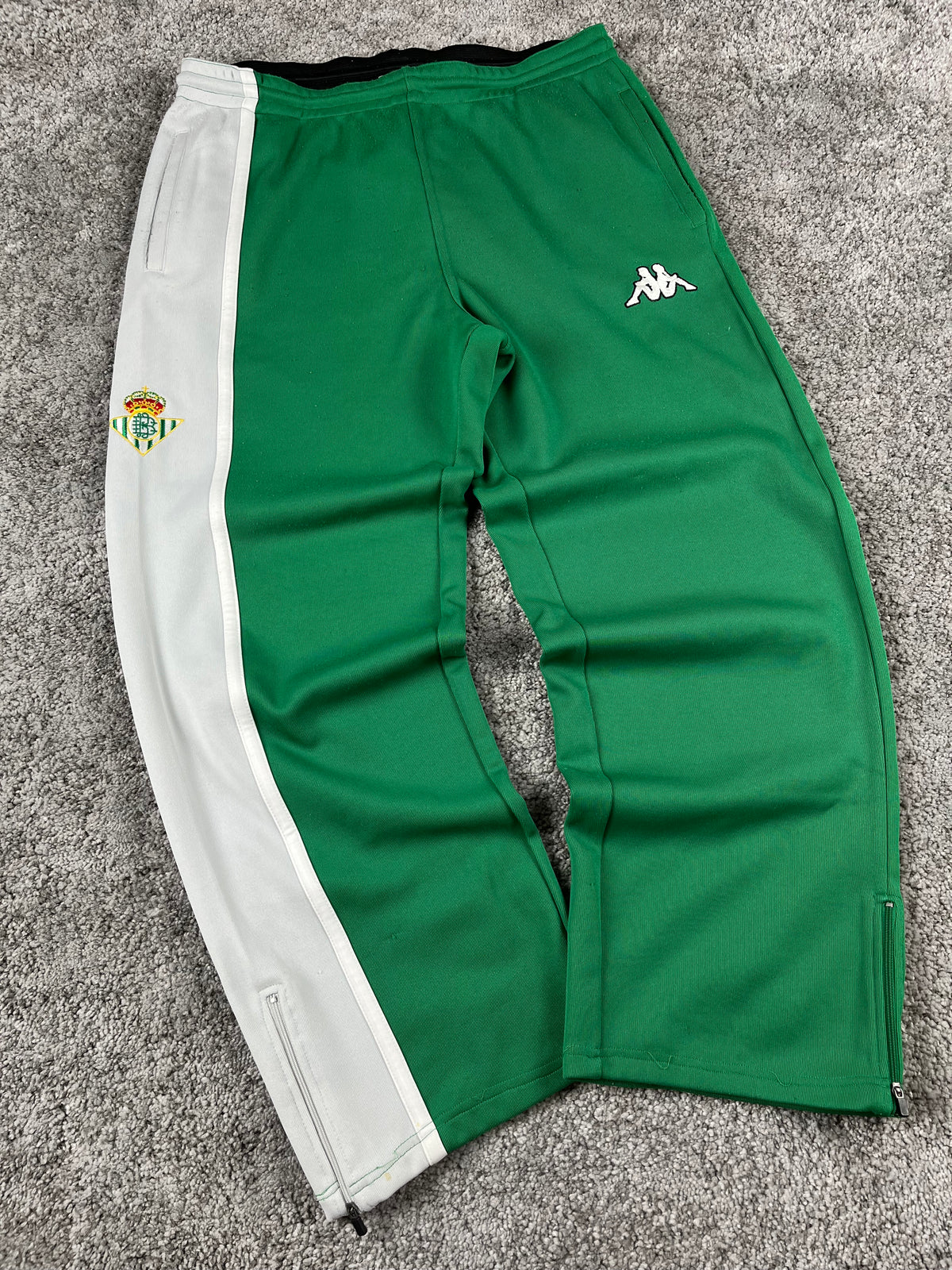 Pantalón de chándal Kappa x Betis Vintage años 2000 "Verde/Blanco" (M)