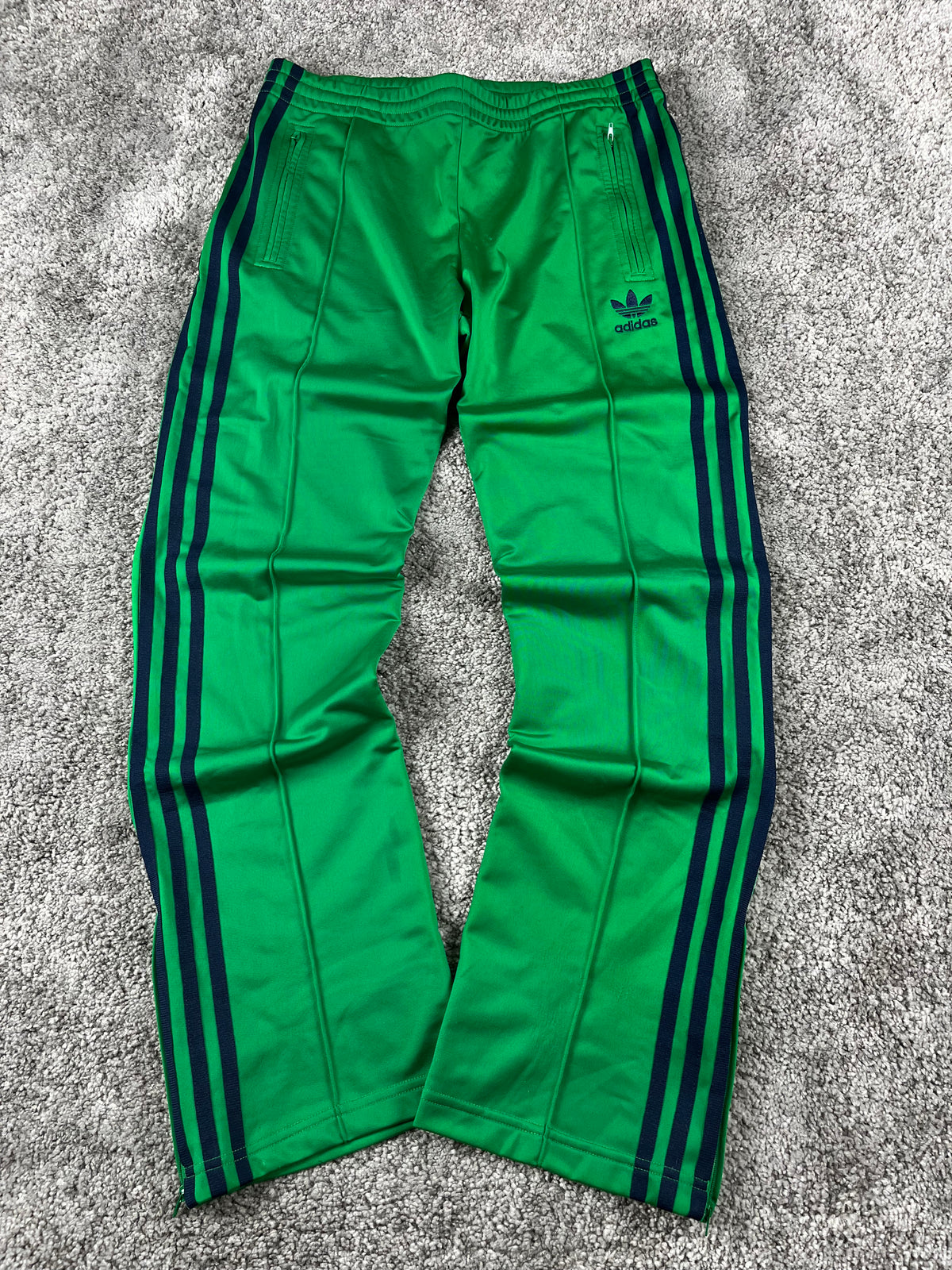 Pantalón de chándal Adidas 3 bandas vintage años 2000 "Verde/Azul marino" (S)