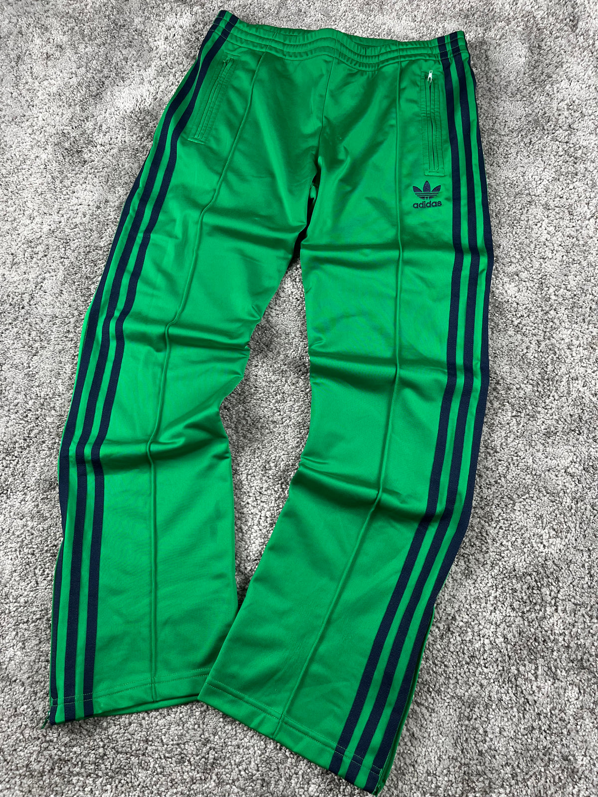 Pantalón de chándal Adidas 3 bandas vintage años 2000 "Verde/Azul marino" (S)