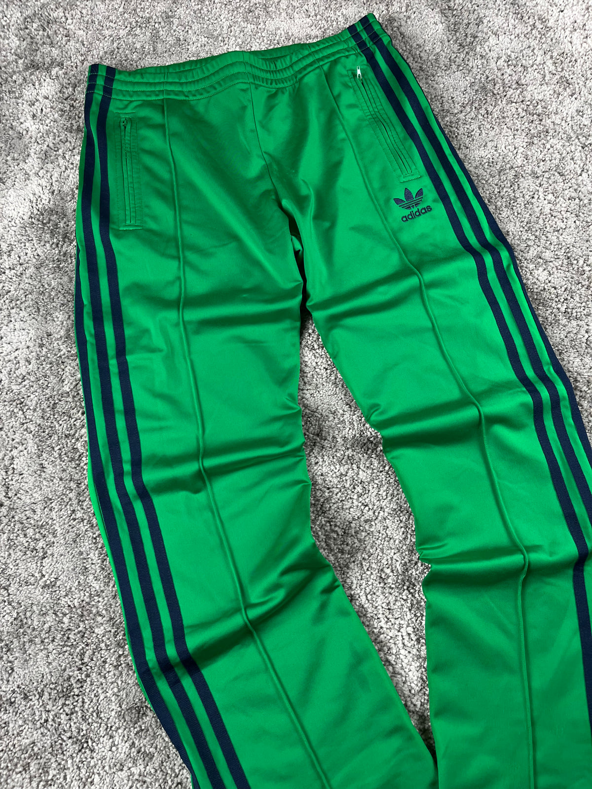 Pantalón de chándal Adidas 3 bandas vintage años 2000 "Verde/Azul marino" (S)