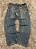 Bolso "Denim" estampado de estilo baggy streetwear Y2K de Armani Jeans, hecho en Italia (M)