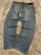 Bolso "Denim" estampado de estilo baggy streetwear Y2K de Armani Jeans, hecho en Italia (M)