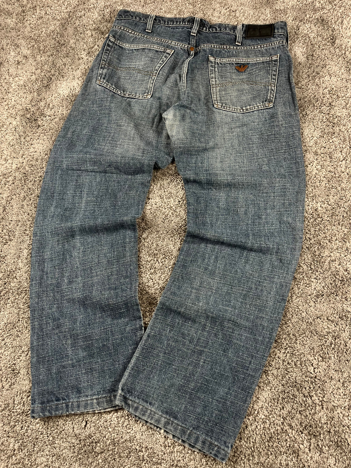Armani Jeans Made in Italy Y2K Baggy Streetwear "Denim" Estampado (M)