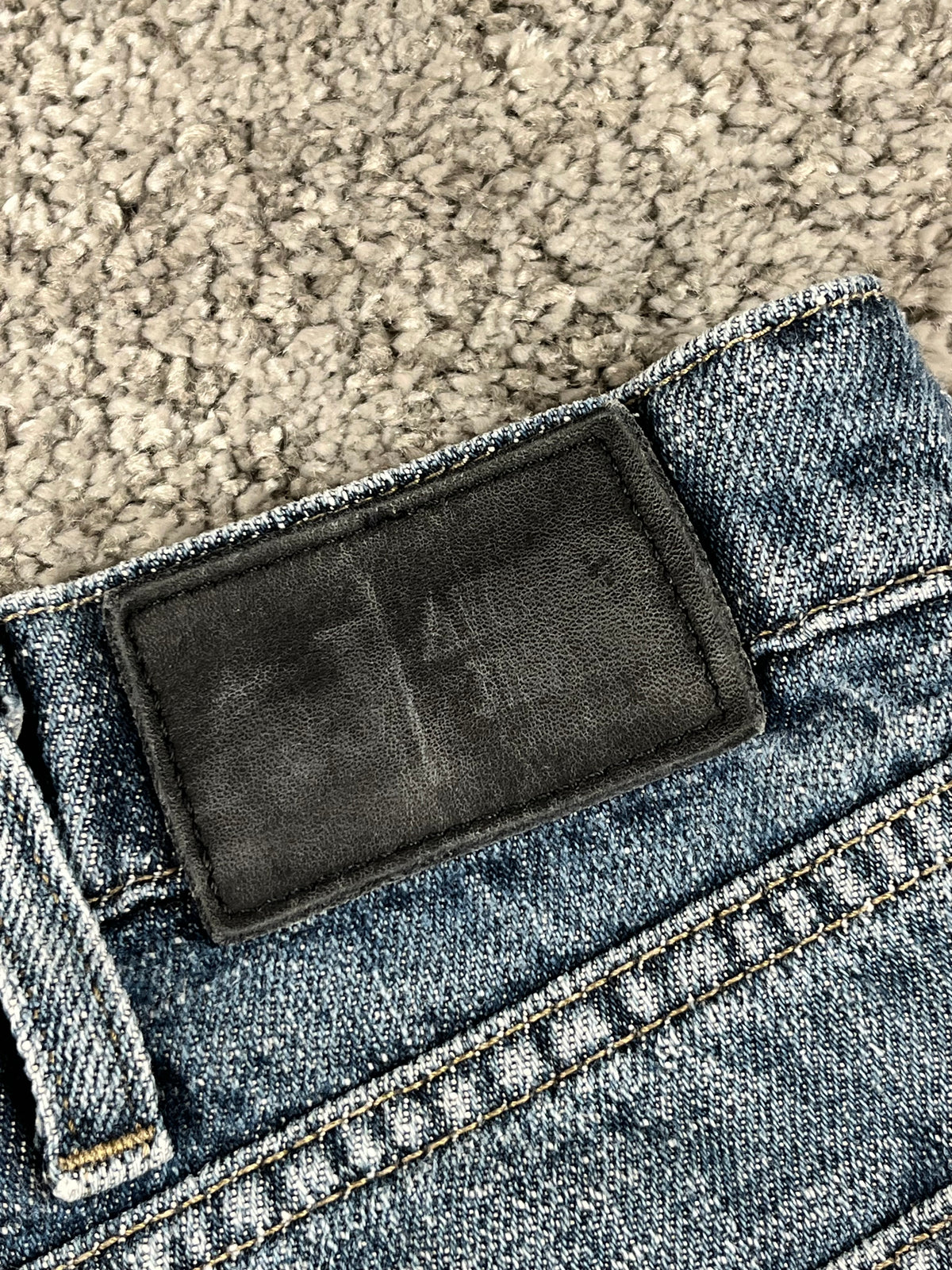 Bolso "Denim" estampado de estilo baggy streetwear Y2K de Armani Jeans, hecho en Italia (M)
