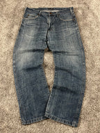 Bolso "Denim" estampado de estilo baggy streetwear Y2K de Armani Jeans, hecho en Italia (M)