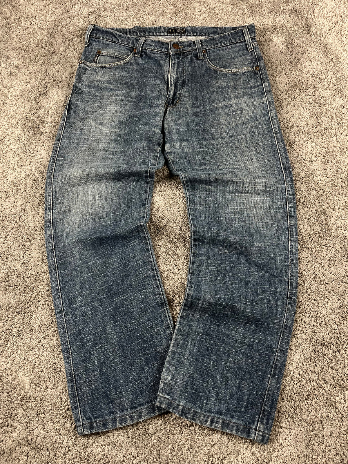 Armani Jeans Made in Italy Y2K Baggy Streetwear "Denim" Estampado (M)