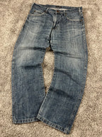 Bolso "Denim" estampado de estilo baggy streetwear Y2K de Armani Jeans, hecho en Italia (M)