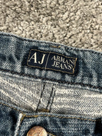Bolso "Denim" estampado de estilo baggy streetwear Y2K de Armani Jeans, hecho en Italia (M)