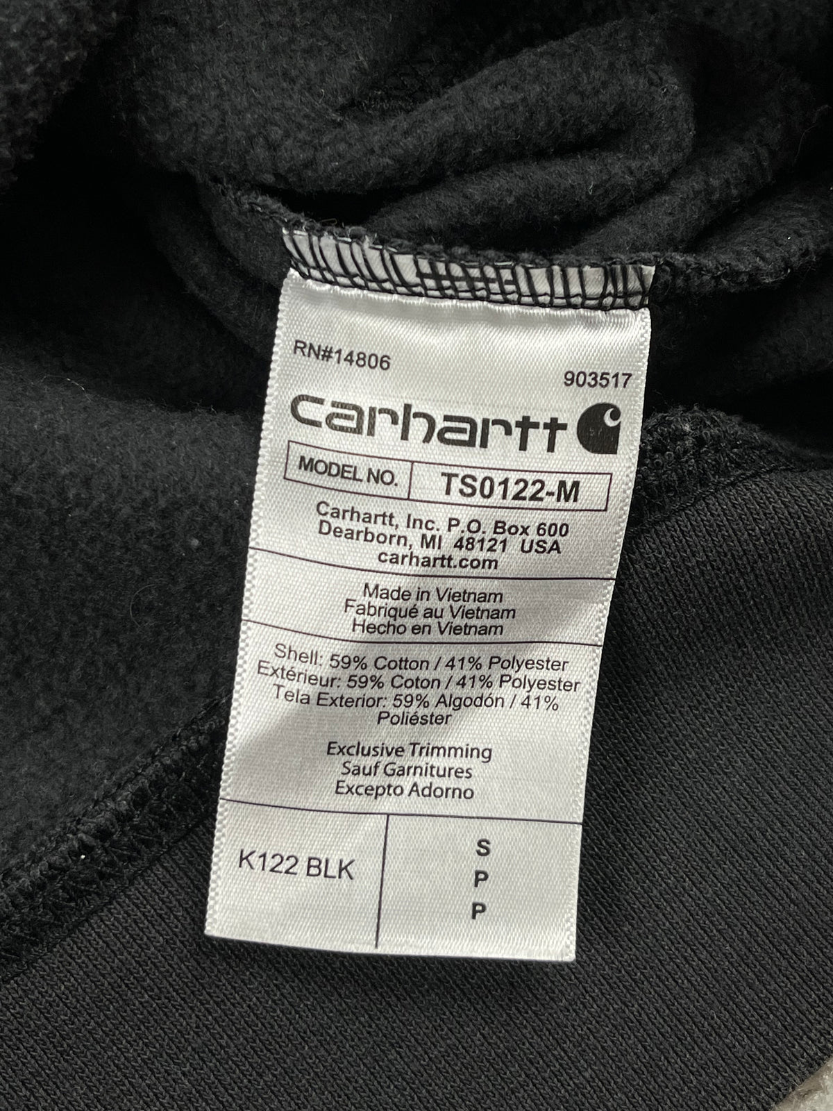 Carhartt Hoodie Vintage 2000s "Black" (S)