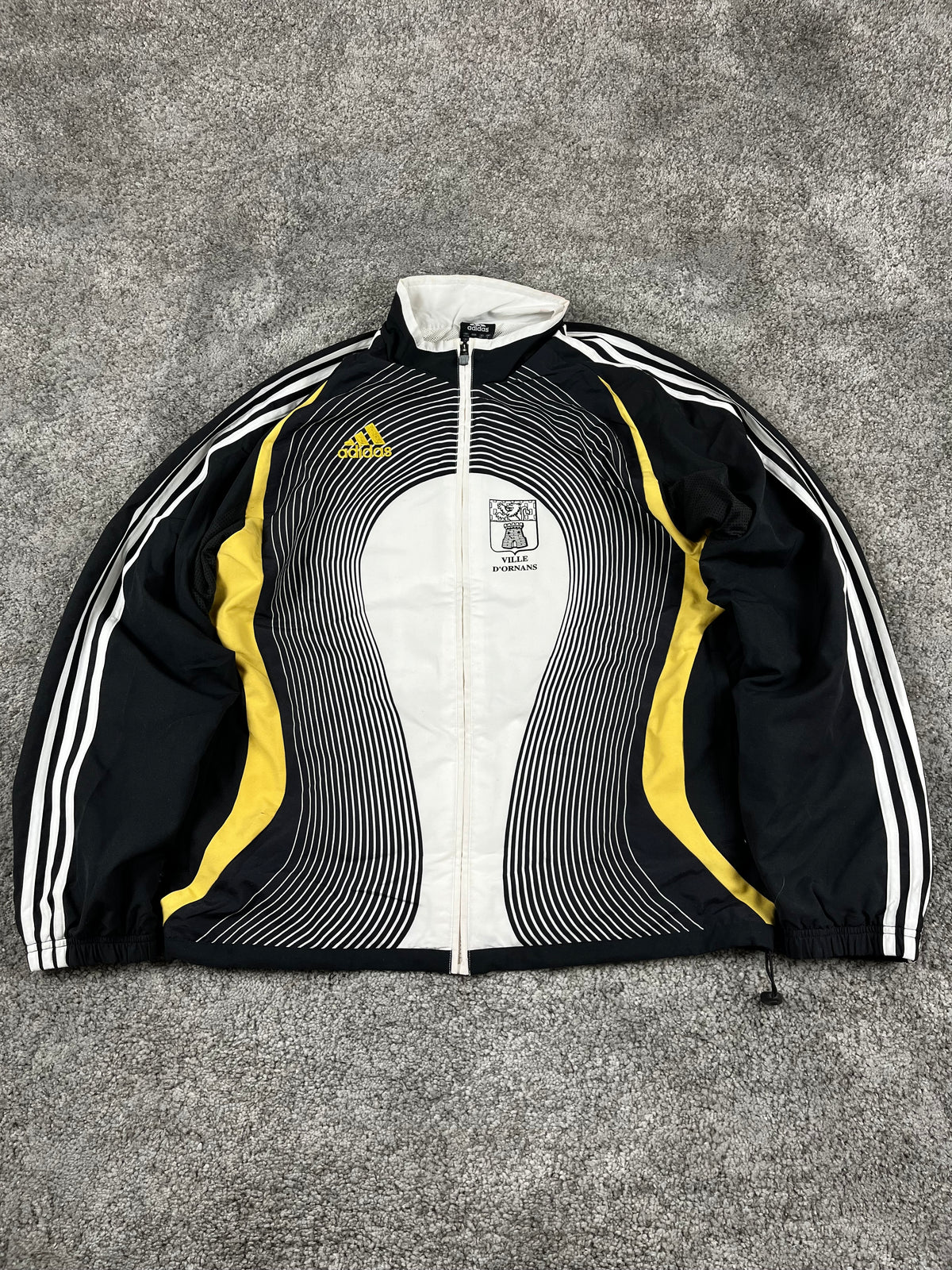 Adidas TrackJacket Vintage 2000s "Black/Yellow/White" (L)