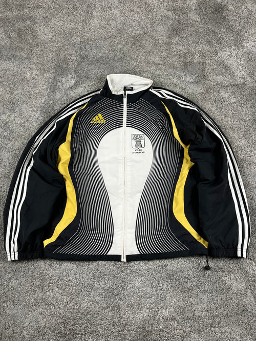 Chaqueta deportiva Adidas vintage años 2000 "Negro/Amarillo/Blanco" (L)