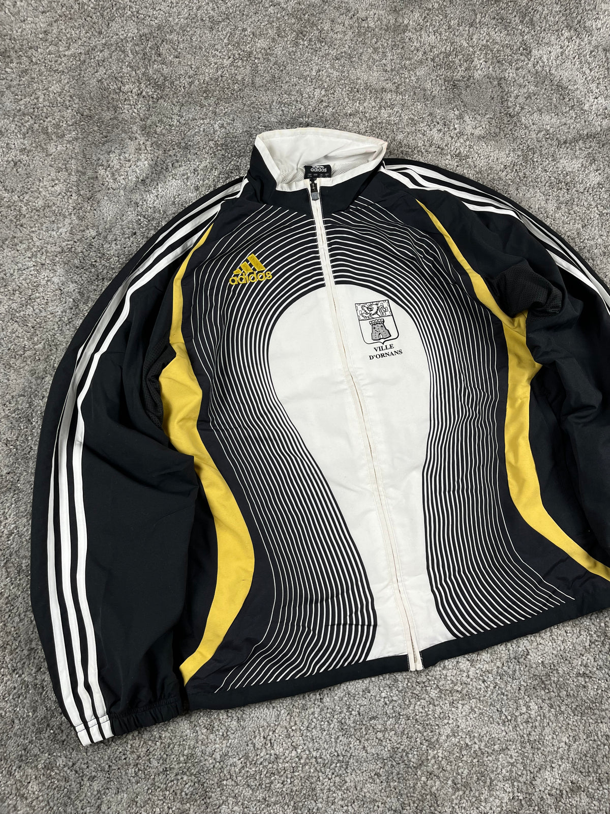 Adidas TrackJacket Vintage 2000s "Black/Yellow/White" (L)