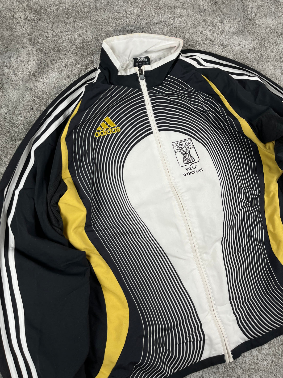 Adidas TrackJacket Vintage 2000s "Black/Yellow/White" (L)