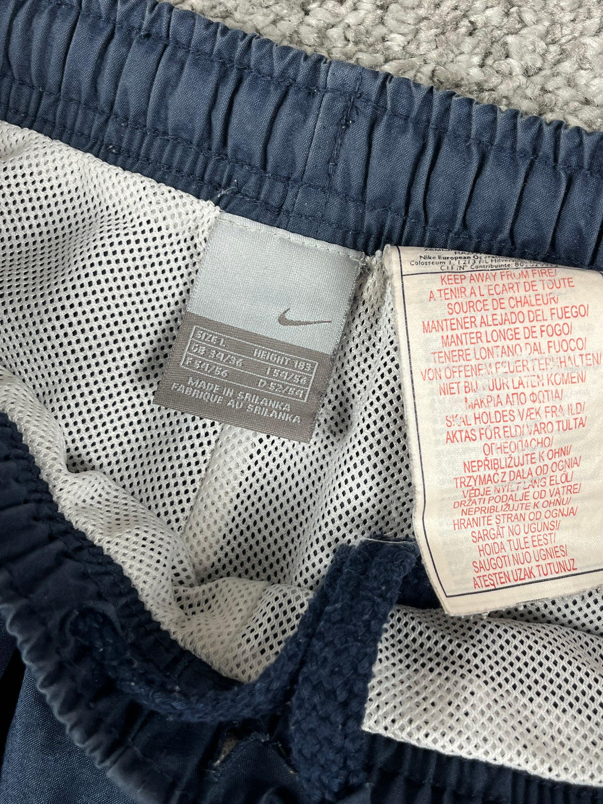 Pantalón de chándal Nike Vintage años 2000 "Azul marino/Blanco" (G)