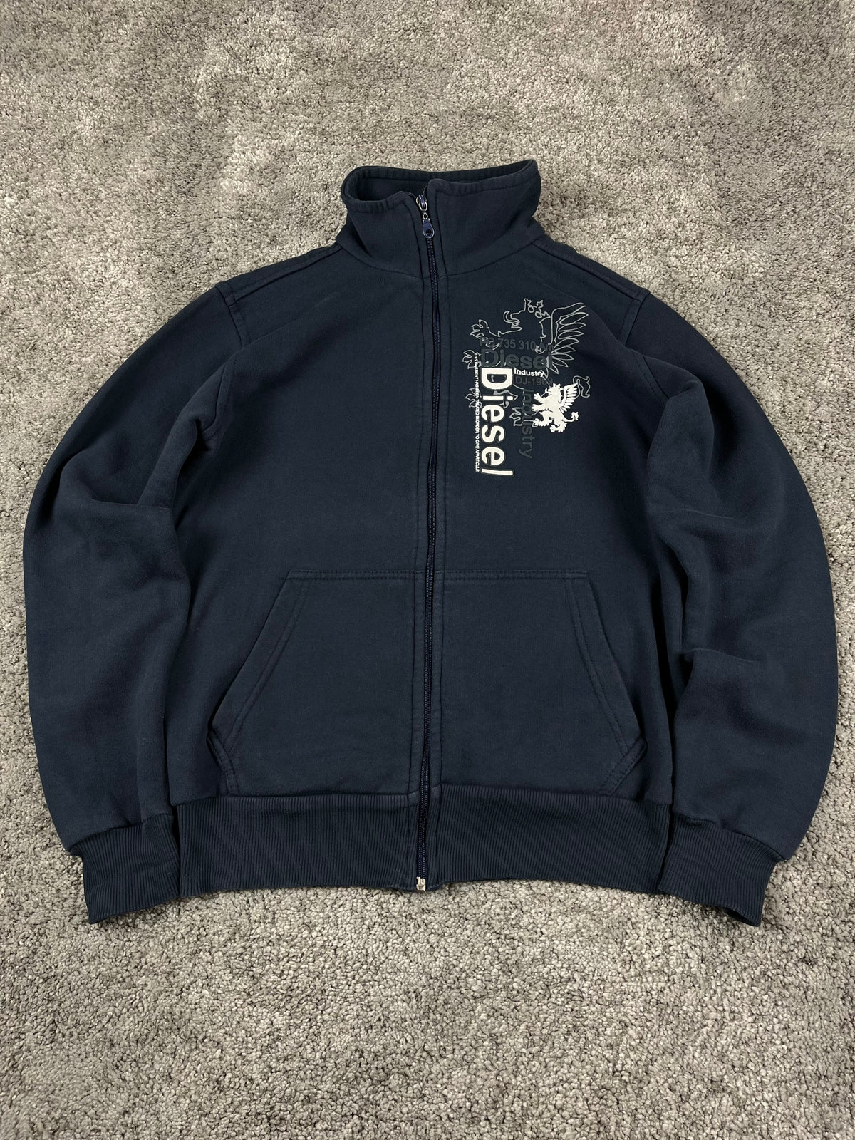 Diesel TrackJacket Vintage 2000s "Navy/White" (S)