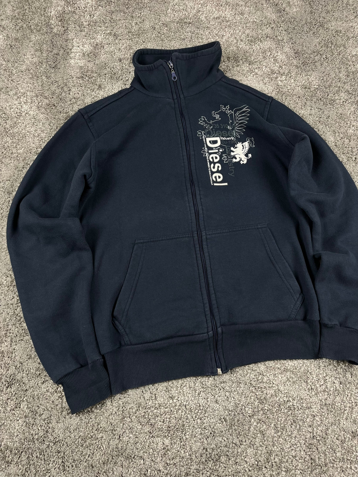 Diesel TrackJacket Vintage 2000s "Navy/White" (S)