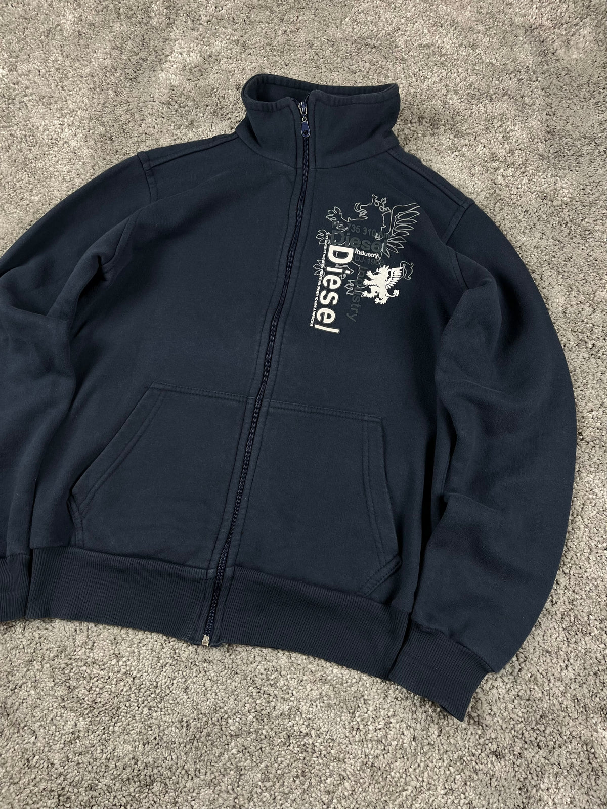 Diesel TrackJacket Vintage 2000s "Navy/White" (S)