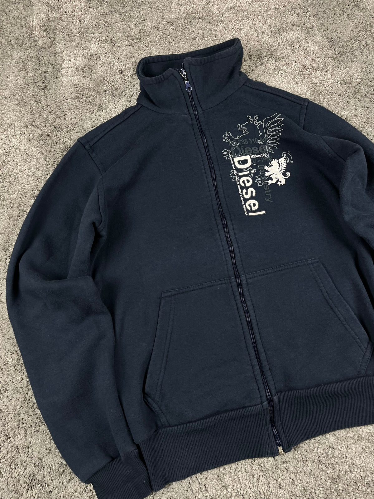 Diesel TrackJacket Vintage 2000s "Navy/White" (S)