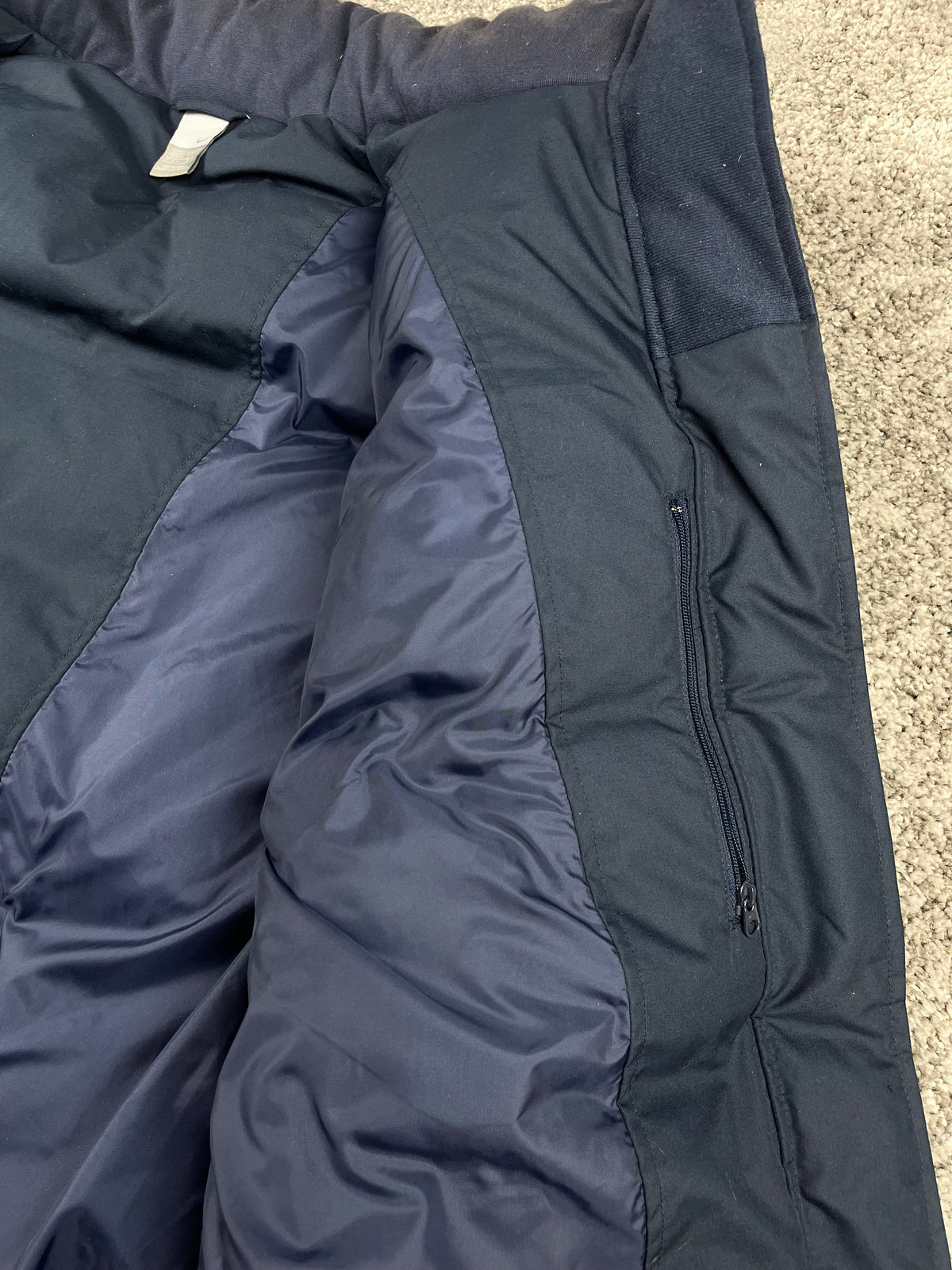 Gilet matelassé Nike vintage années 2000 "Bleu marine/Bleu" (XXL)