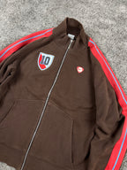 Veste de survêtement Nike vintage années 2000 "Marron/Rouge" (L)