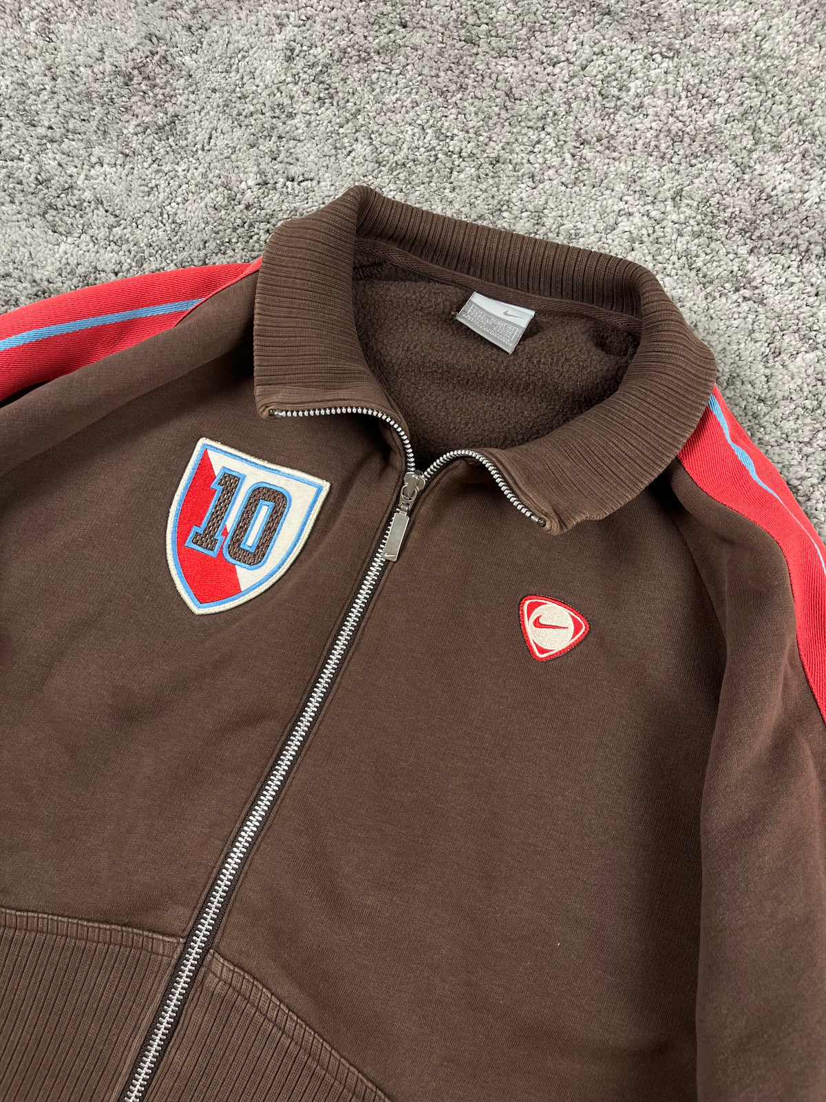 Veste de survêtement Nike vintage années 2000 "Marron/Rouge" (L)