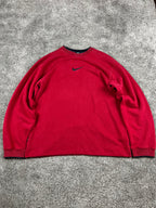Sudadera con capucha Nike vintage años 2000 "Rojo/Negro" (XL)