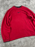 Sudadera con capucha Nike vintage años 2000 "Rojo/Negro" (XL)