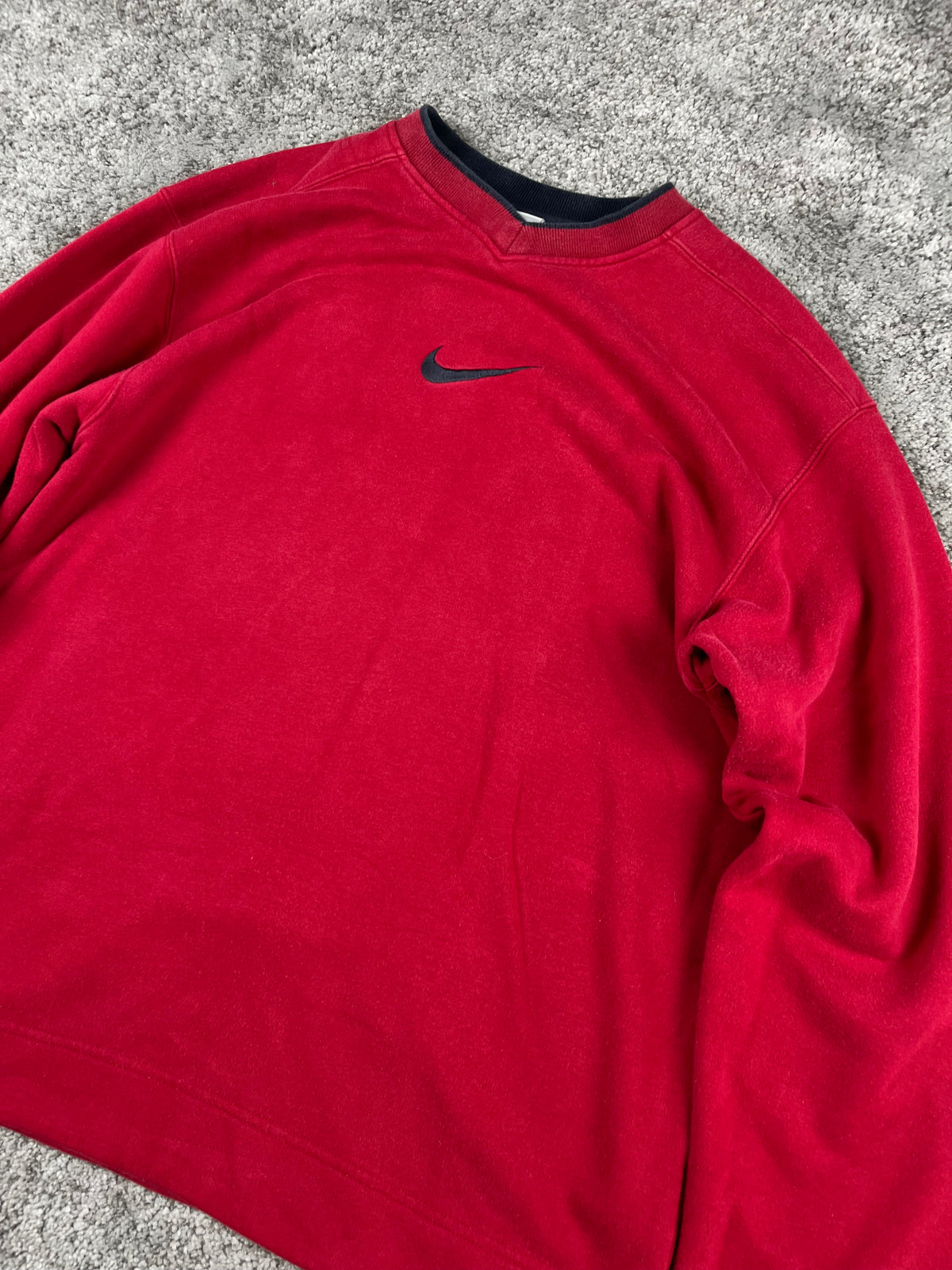 Sudadera con capucha Nike vintage años 2000 "Rojo/Negro" (XL)