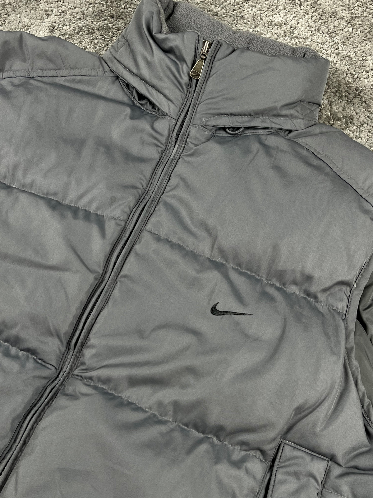 Nike Puffer Vest Vintage 2000s "Gray/Black" (M)