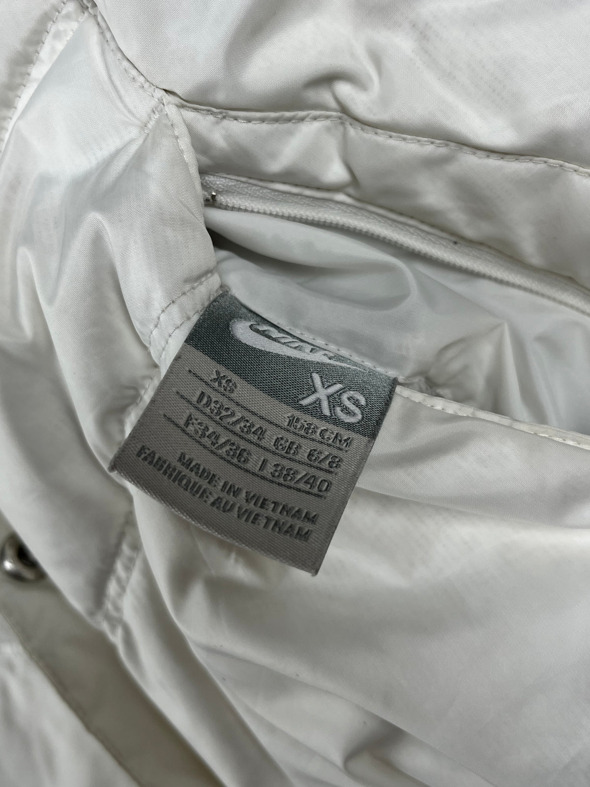 Nike Puffer Vest Reversible Vintage 2000s "White" (XS)