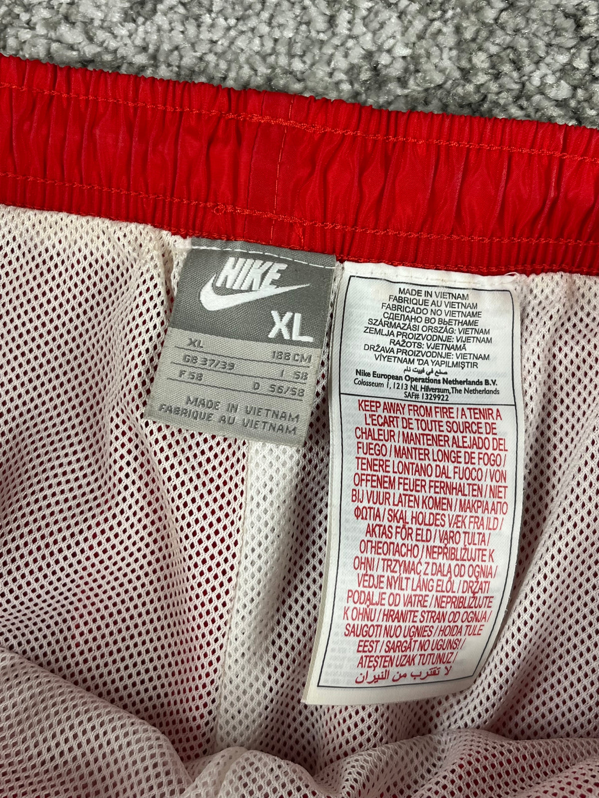 Pantalon de survêtement Nike vintage années 2000 "Rouge/Blanc" (XL)