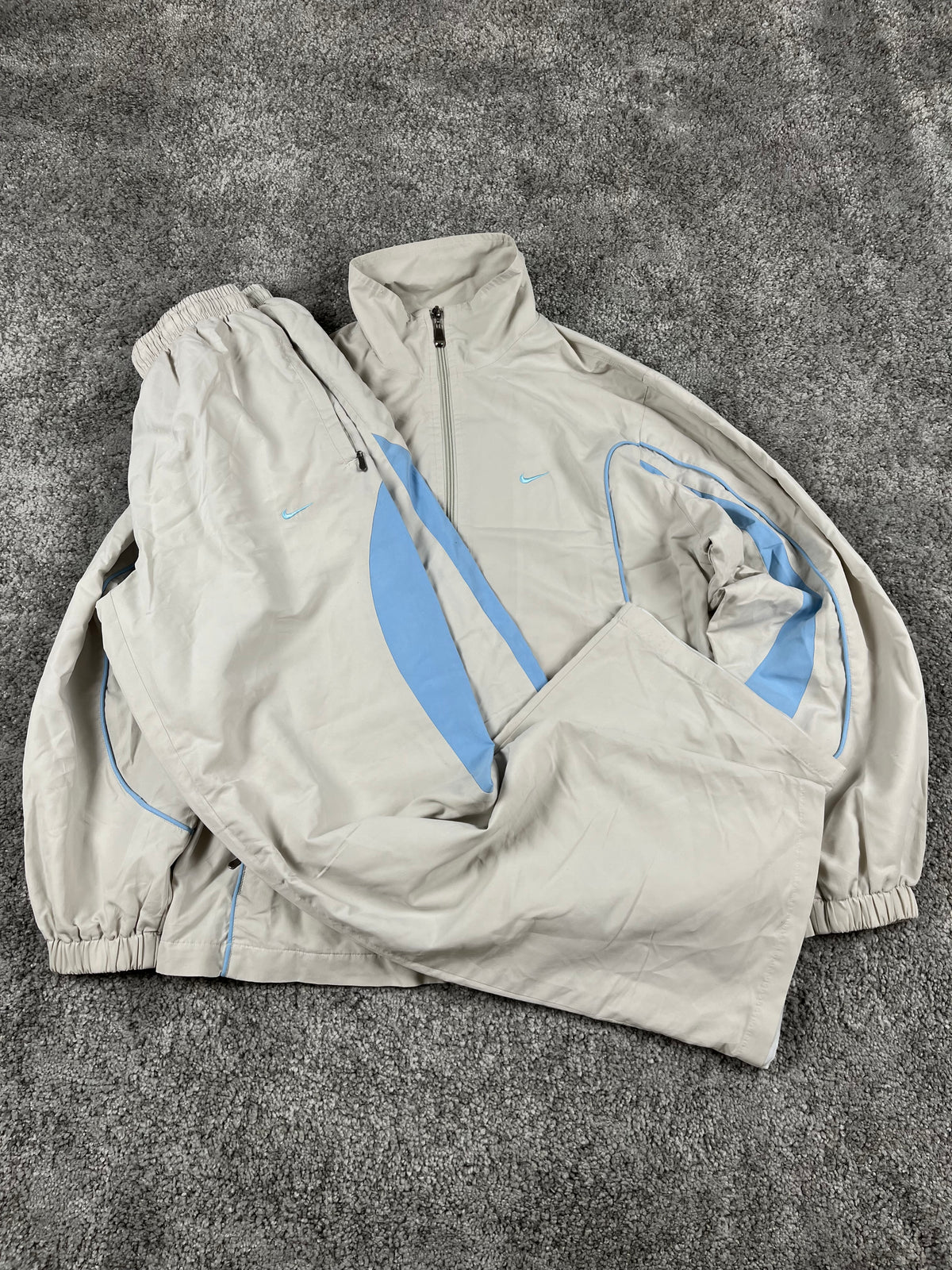 Nike Tracksuit Vintage 2000s "Gray/Blue" (S)