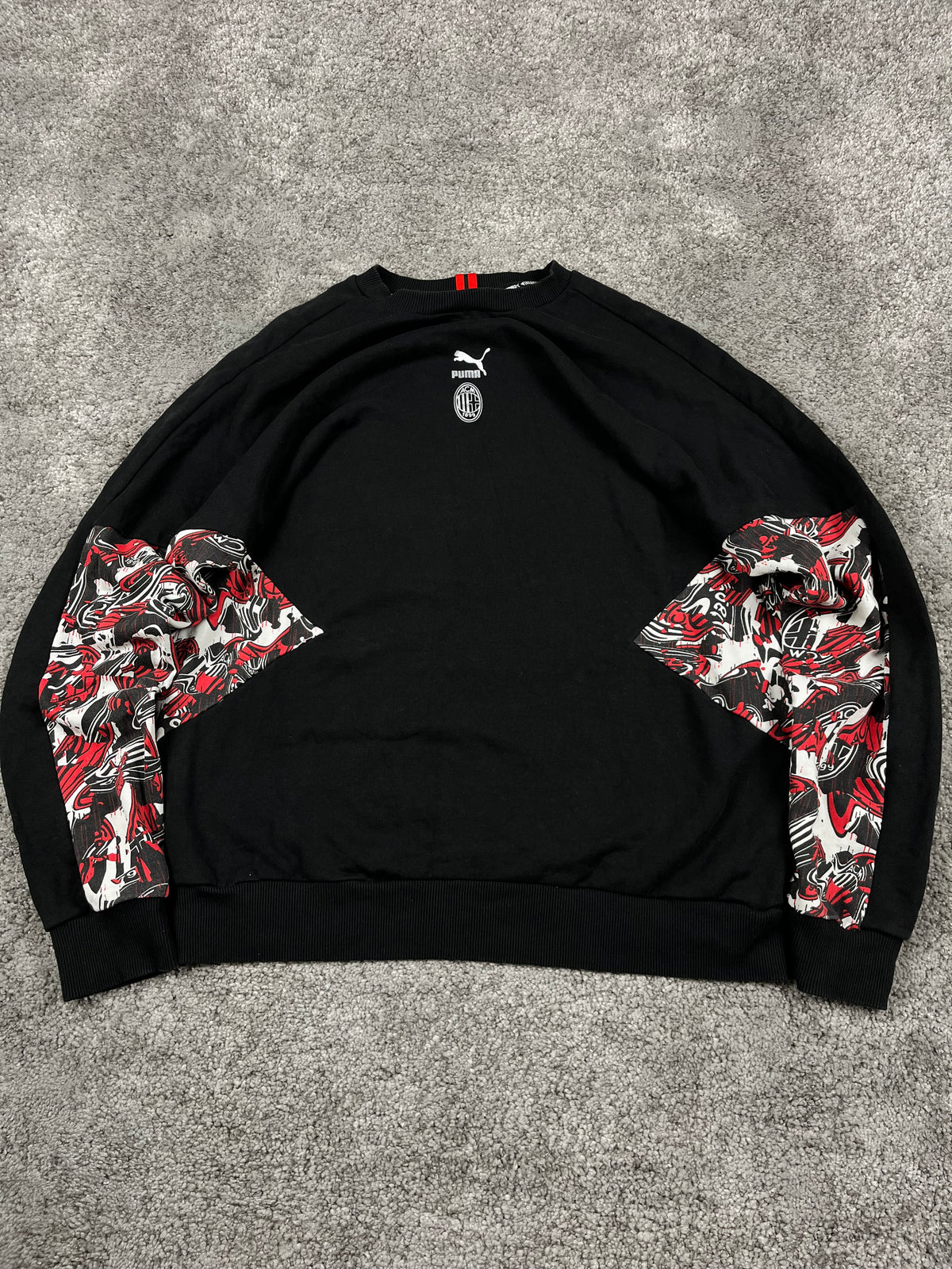 Puma X AC Milan Sweatshirt Vintage "Black/White/Red" (L)