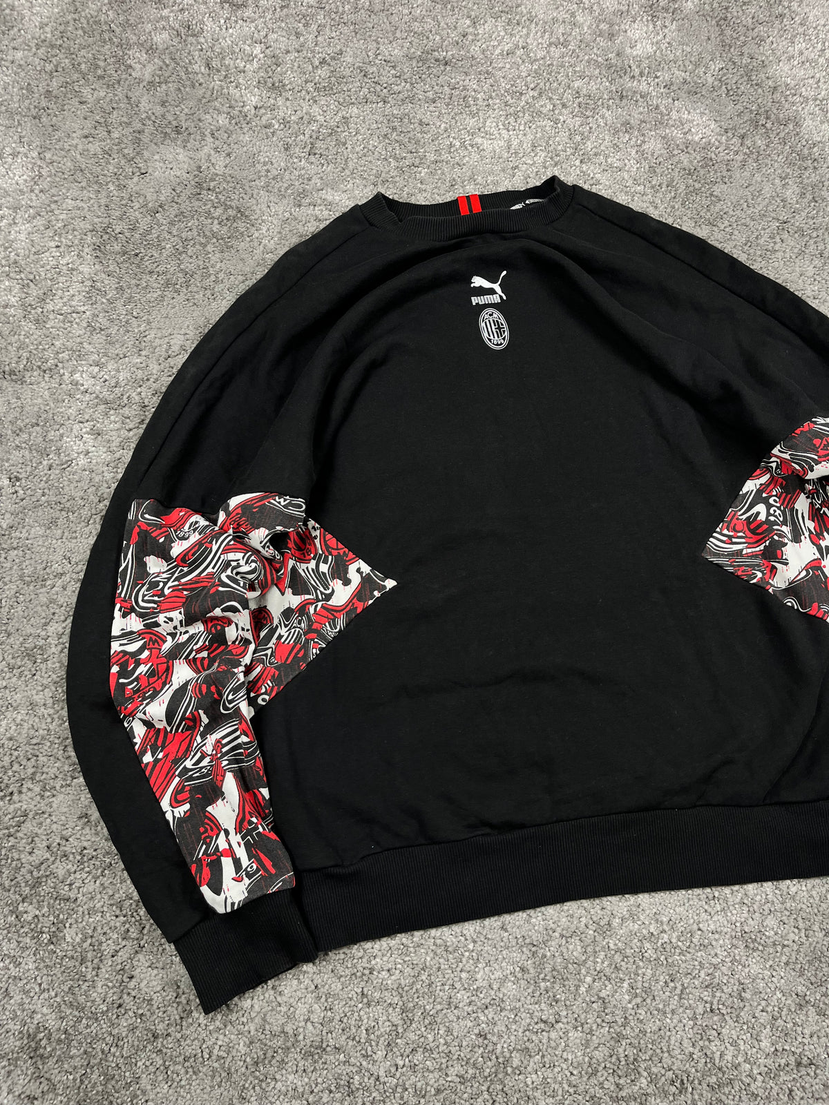 Puma X AC Milan Sweatshirt Vintage "Black/White/Red" (L)
