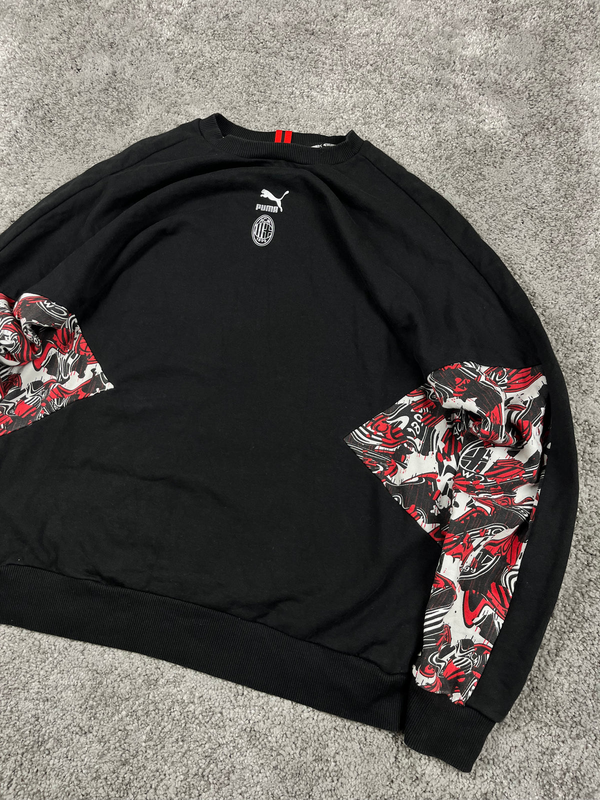 Puma X AC Milan Sweatshirt Vintage "Black/White/Red" (L)