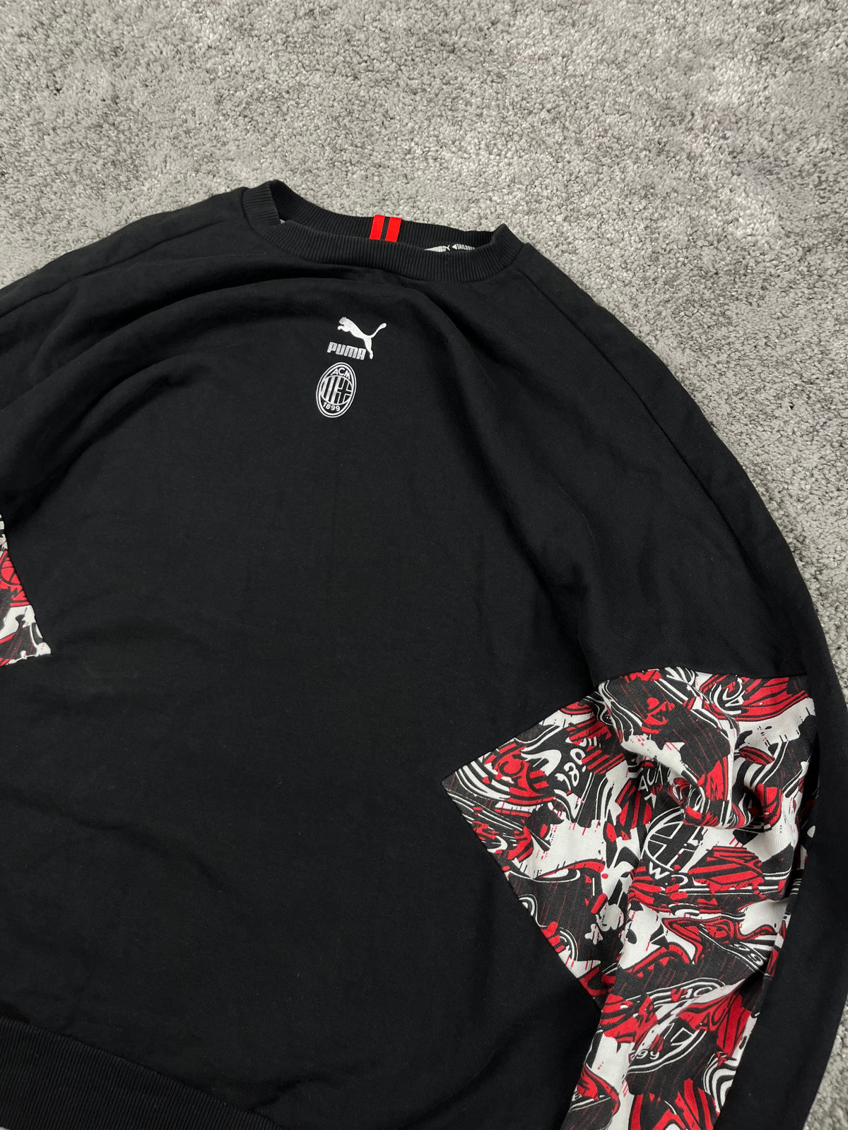 Puma X AC Milan Sweatshirt Vintage "Black/White/Red" (L)