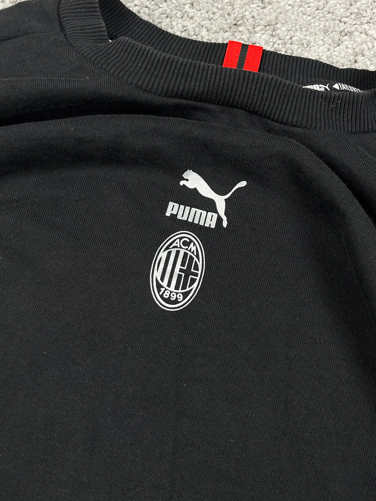 Puma X AC Milan Sweatshirt Vintage "Black/White/Red" (L)