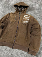 G-Star Vintage Padded Denim Work Jacket "Washed Brown" (S)