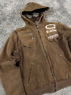G-Star Vintage Padded Denim Work Jacket "Washed Brown" (S)