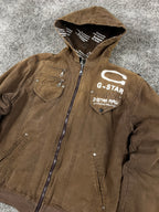 G-Star Vintage Padded Denim Work Jacket "Washed Brown" (S)