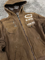 G-Star Vintage Padded Denim Work Jacket "Washed Brown" (S)