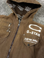 G-Star Vintage Padded Denim Work Jacket "Washed Brown" (S)