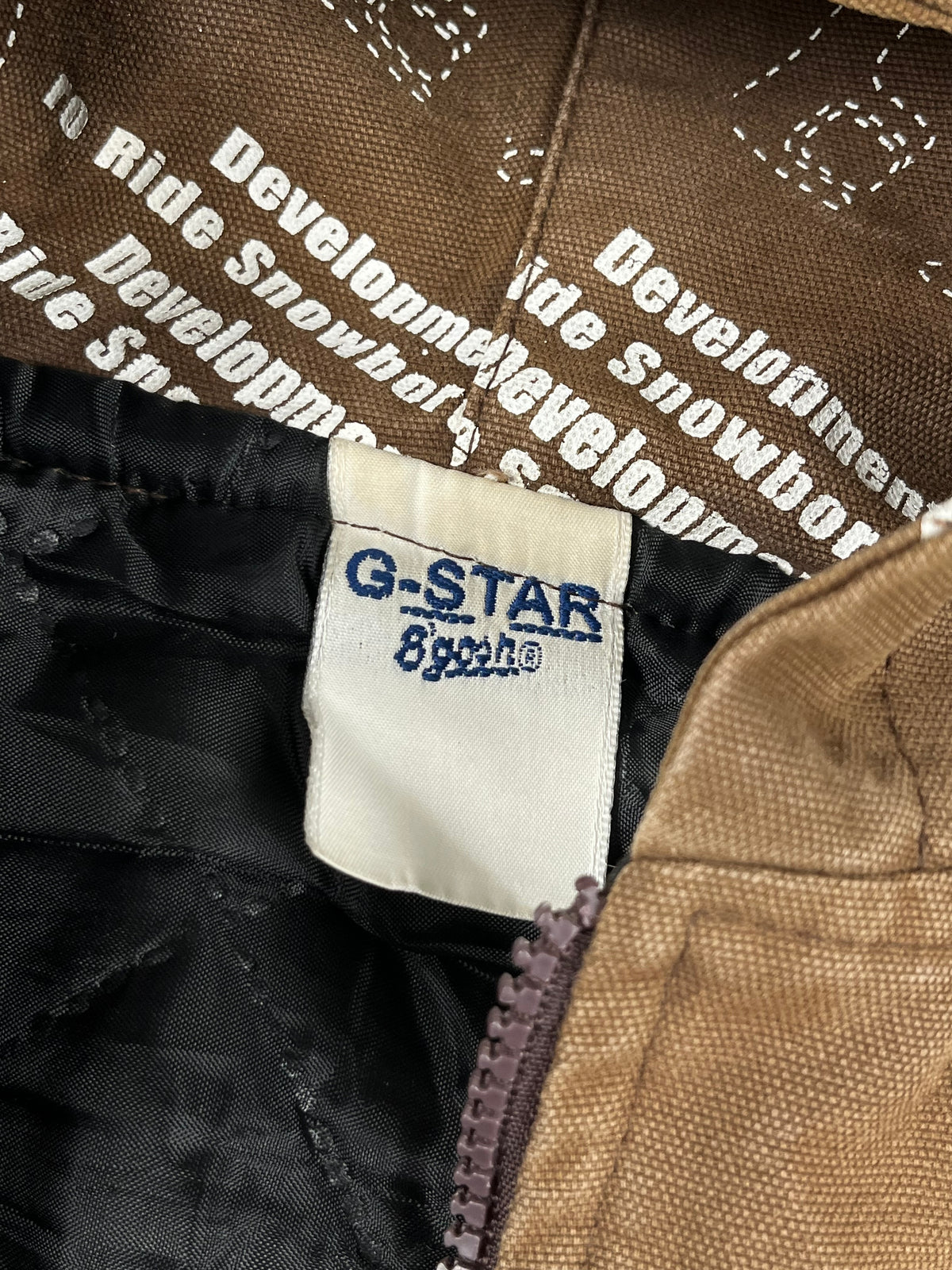G-Star Vintage Padded Denim Work Jacket "Washed Brown" (S)