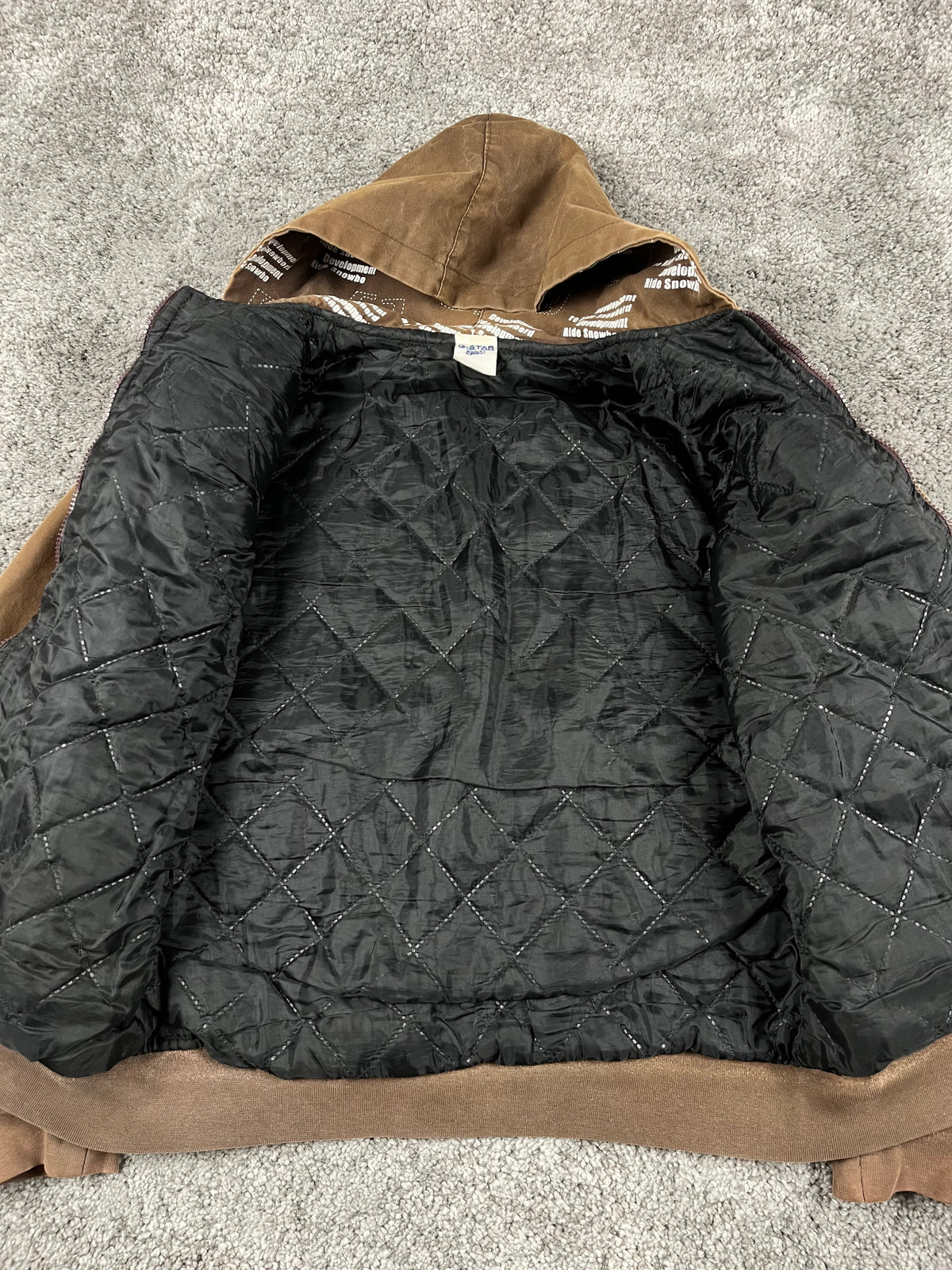 G-Star Vintage Padded Denim Work Jacket "Washed Brown" (S)