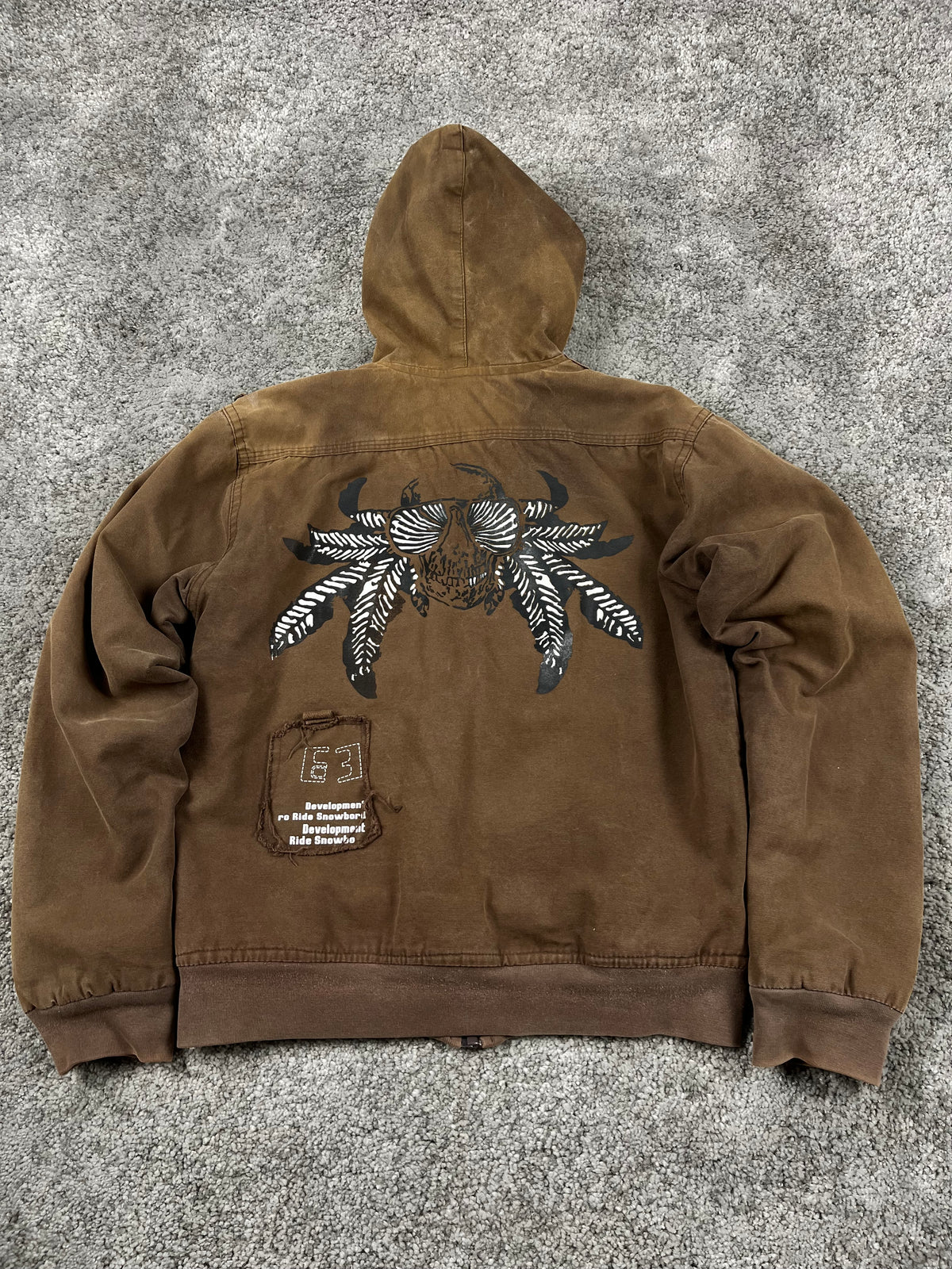 G-Star Vintage Padded Denim Work Jacket "Washed Brown" (S)