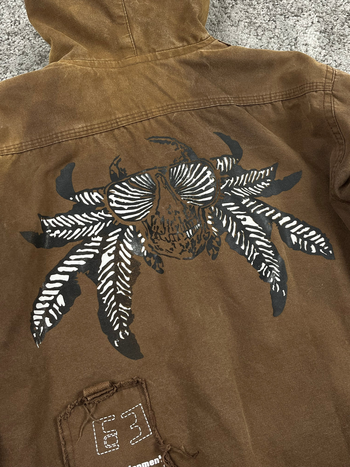 G-Star Vintage Padded Denim Work Jacket "Washed Brown" (S)
