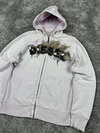 Diesel Graphic Logo flame effect Hoodie "Washed Pink" (M)